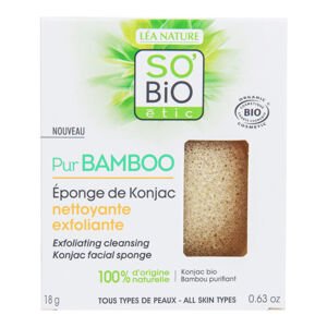 Houbička konjac s bambusem — exfoliační čištění pleti — řada Pur BAMBOO 18 g   SO’BiO étic