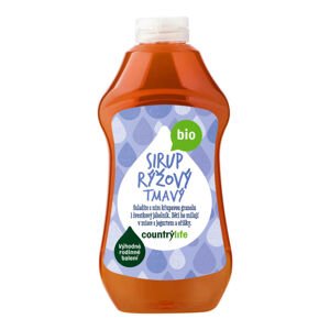 Sirup rýžový tmavý 874 ml/1200 g BIO   COUNTRY LIFE