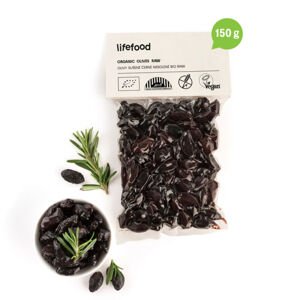 Olivy Botija černé sušené s bylinkami RAW 150 g BIO   LIFEFOOD