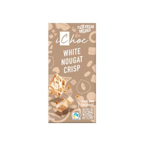 Čokoláda bílý nugát s oříšky iChoc vegan 80 g BIO   VIVANI