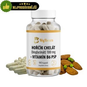 MyBears Hořčík chelát 100 mg + B6 1,4 mg P5P 90ks