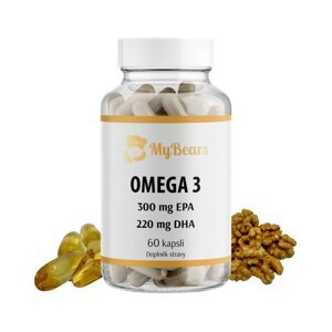 MyBears Omega 3 mastné kyseliny (300 mg EPA, 220 mg DHA) - 60 kapslí